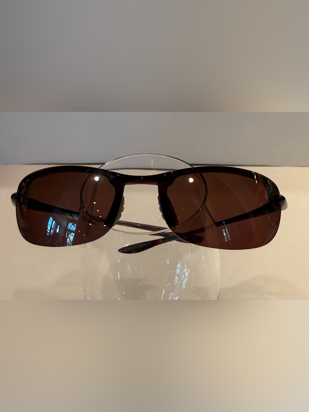 Maui Jim Brown Rimless Sunglasses